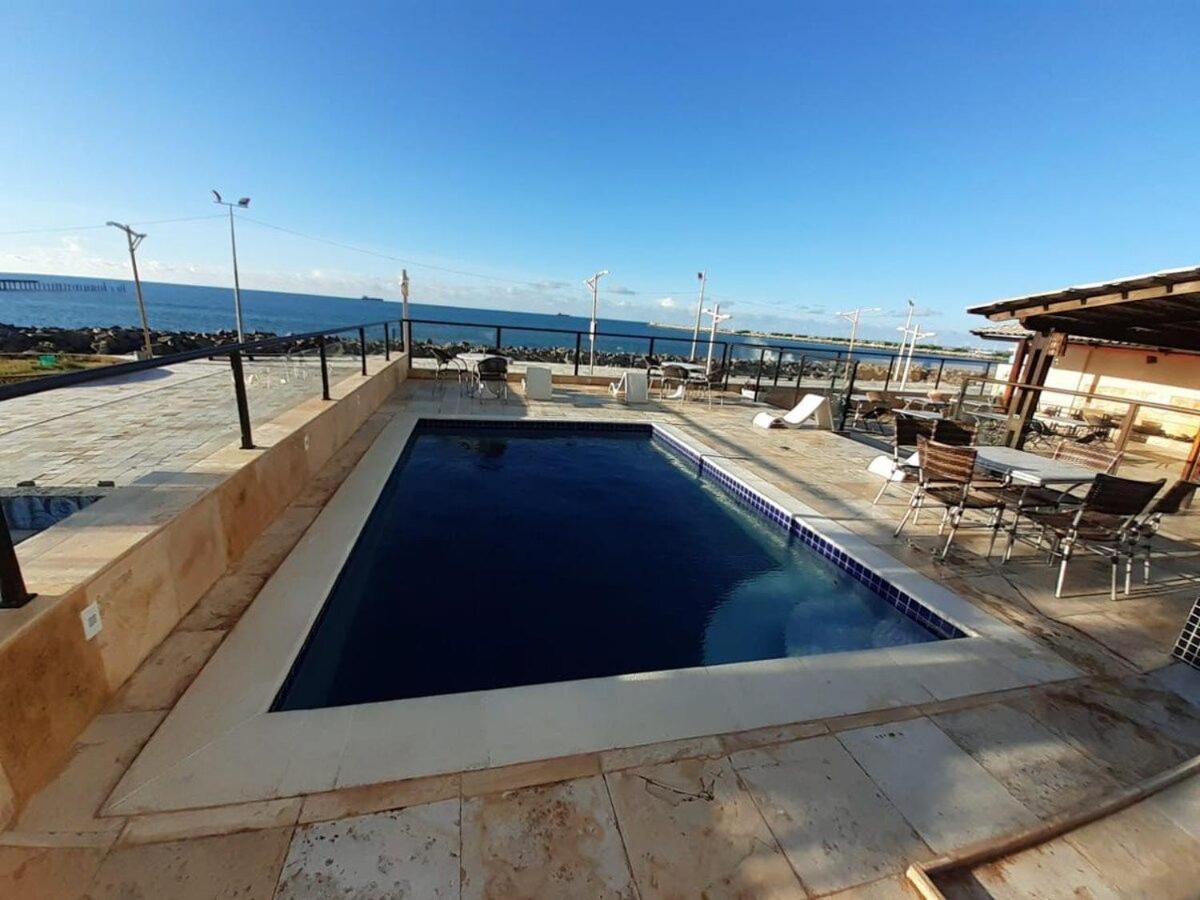 205 Flat Mobiliado Com Vista Lateral Mar Na Praia De Iracema Appartement Fortaleza  Buitenkant foto